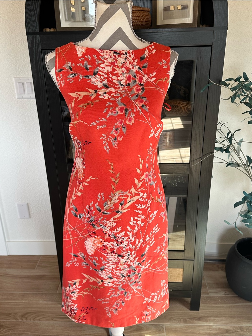 Talbots Coral Floral Sheath Dress - Picture 4 of 9